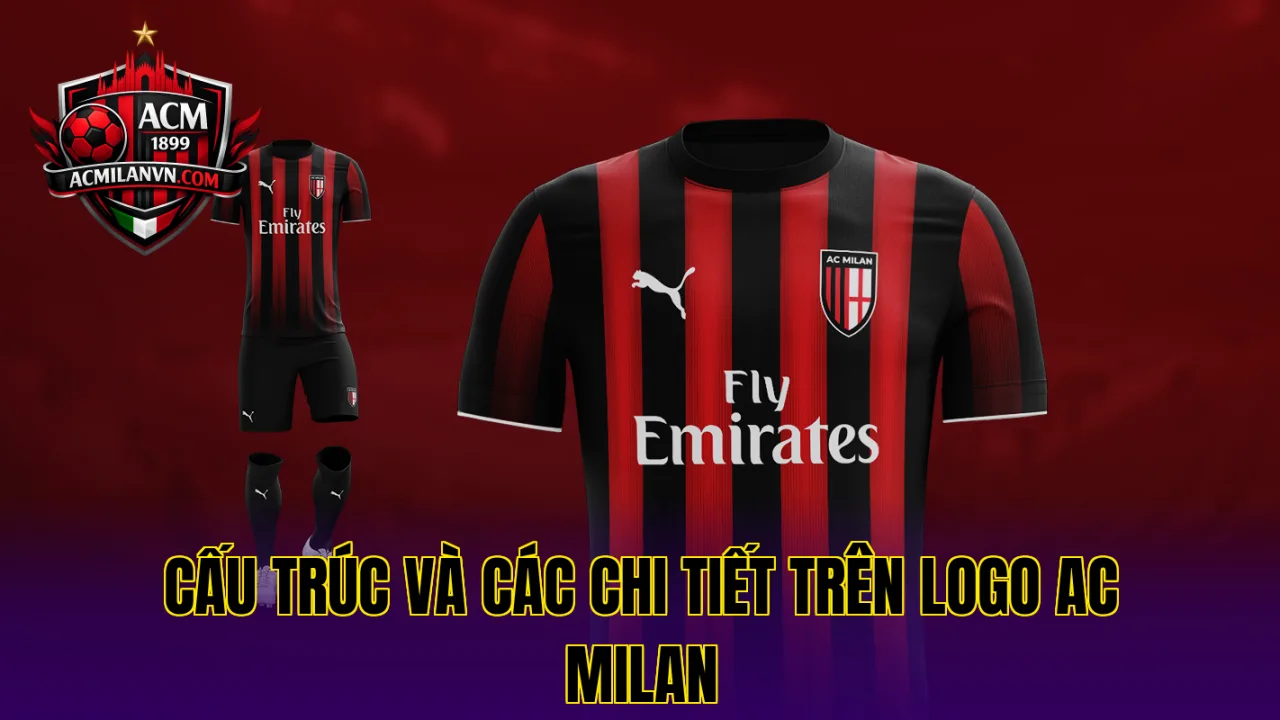 Cấu trúc và các chi tiết trên logo AC Milan