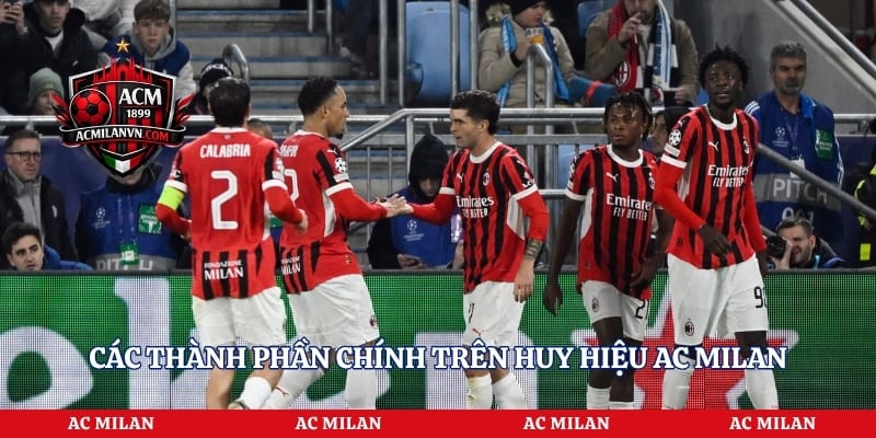 Các thành phần chính trên huy hiệu AC Milan